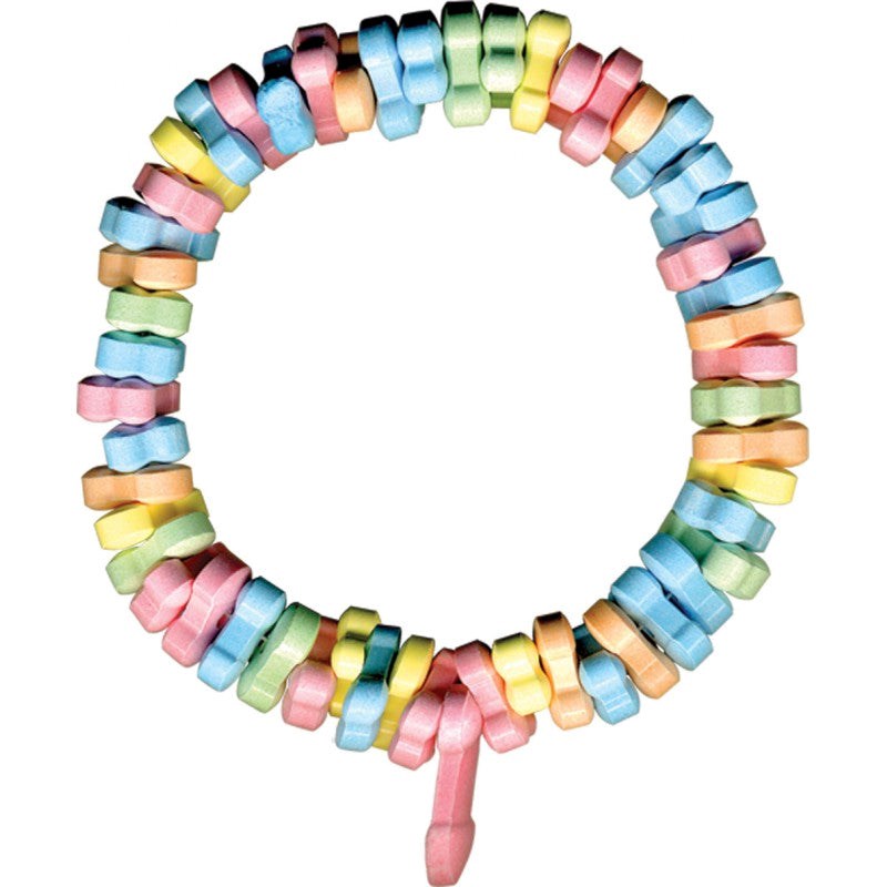Rainbow Penis Candy Necklace Bachelorette and Bucks