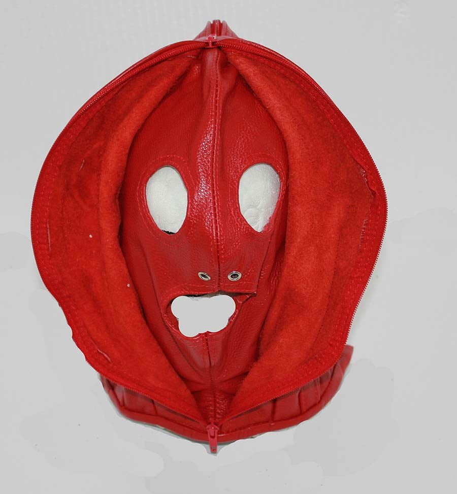 Randies Bondage Hood With Zipper Face Bondage Hoods