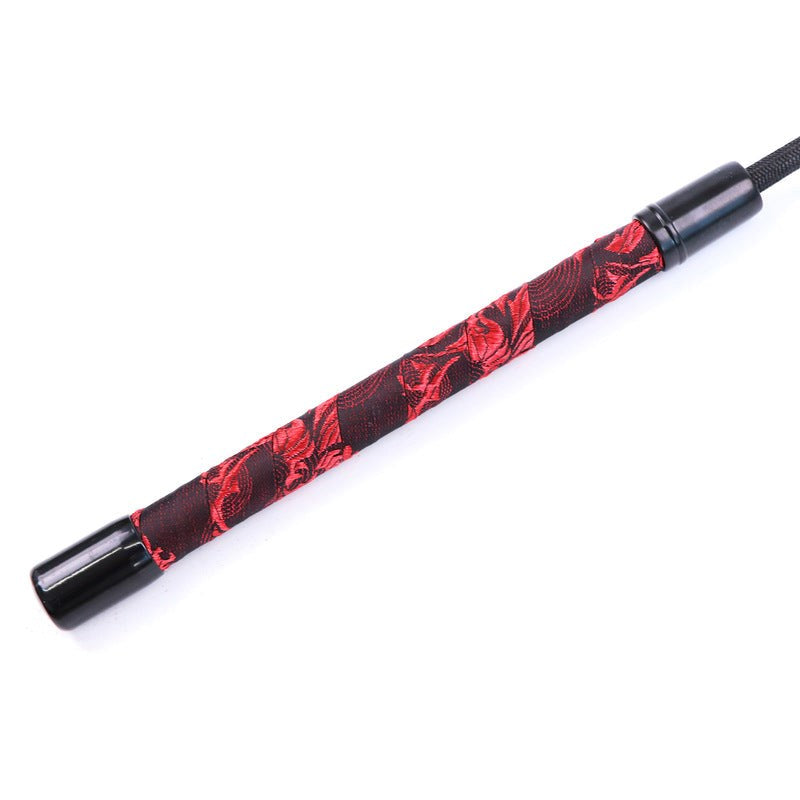 Red and Black Embossed Riding Crop Whips And Crops