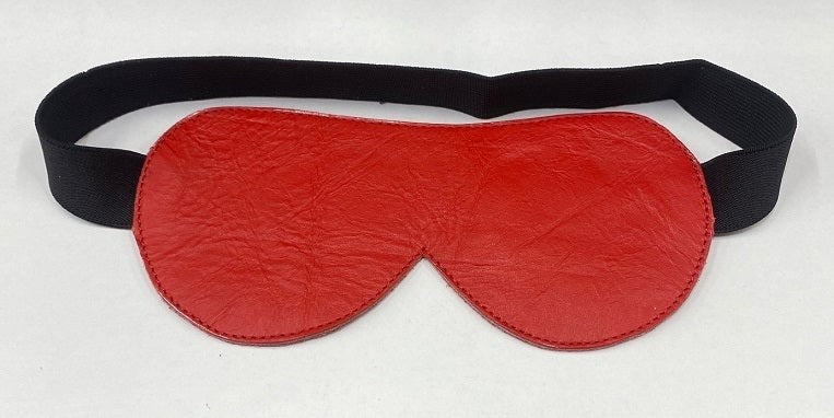 Red Leather Blindfold Masks And Blindfolds