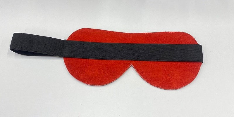 Red Leather Blindfold Masks And Blindfolds