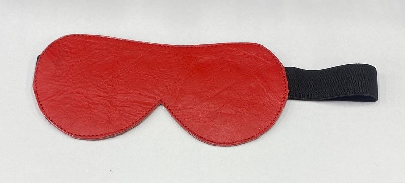 Red Leather Blindfold Masks And Blindfolds