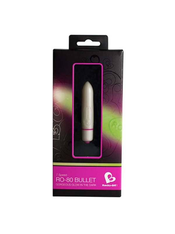 Rocks Off Gorgeous Glow in the Dark 7 Speed 80mm Waterproof Vibrators