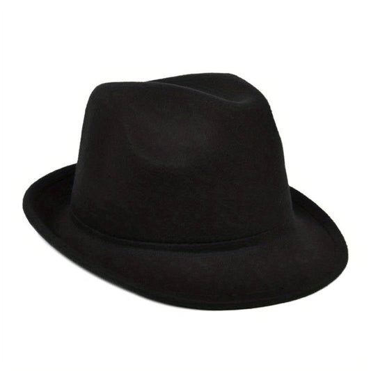 Rolled Brim Canvas Fedora - Fancy Dress Ups