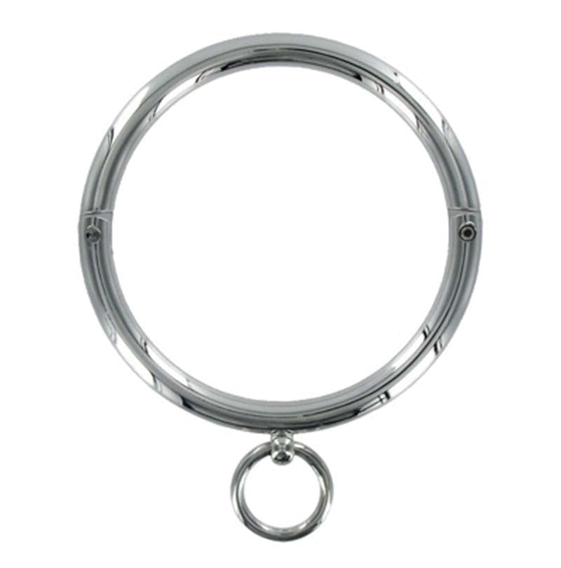 Round Bar Steel Slave Collar with O-Ring Steel Sex Toys