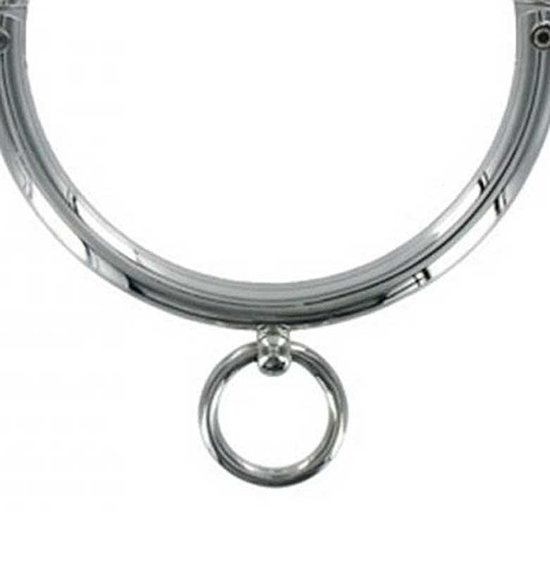 Round Bar Steel Slave Collar with O-Ring Steel Sex Toys