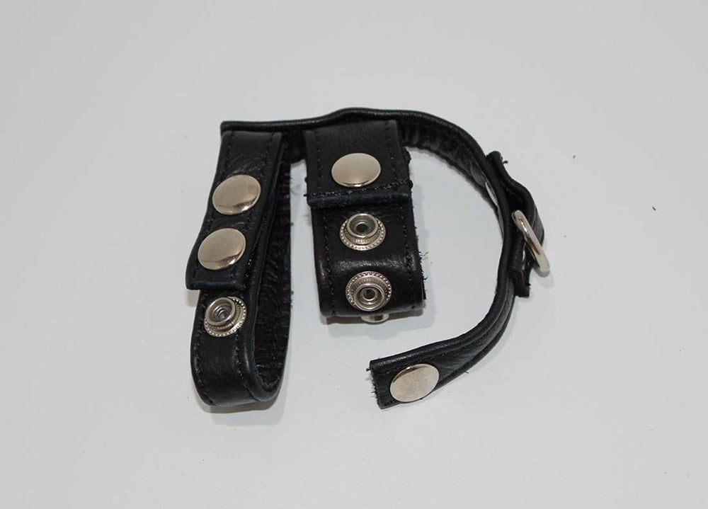 Ruperthuse Leather Cock Ring and Ball Harness Cuffs and Restraints