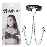 Sensual Amor Collar and Nipple Clamp Set Collars and Leads