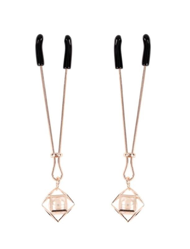 Sophisticated S&M Brat Pearl Nipple Clamps - Customizable Pleasure Nipple and Clit Clamps