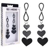 S&M Heart Nipple Ties Nipple and Clit Clamps