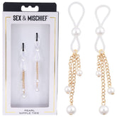 S&M Pearl Nipple Ties - Adjustable, Alluring, and Adored Nipple and Clit Clamps