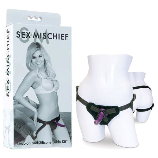 Indulge in Intimate Exploration - S&M Strap-On & Silicone Dildo Set - Strap On Sextoys