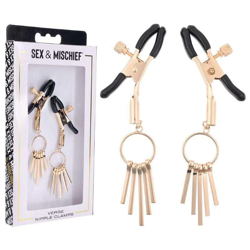 Verge Sensual Nipple Clamps - Adjustable Pleasure Journey Nipple and Clit Clamps