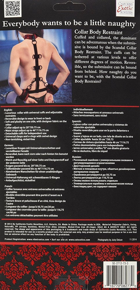 Scandal Collar Body Restraint Cuffs and Restraints