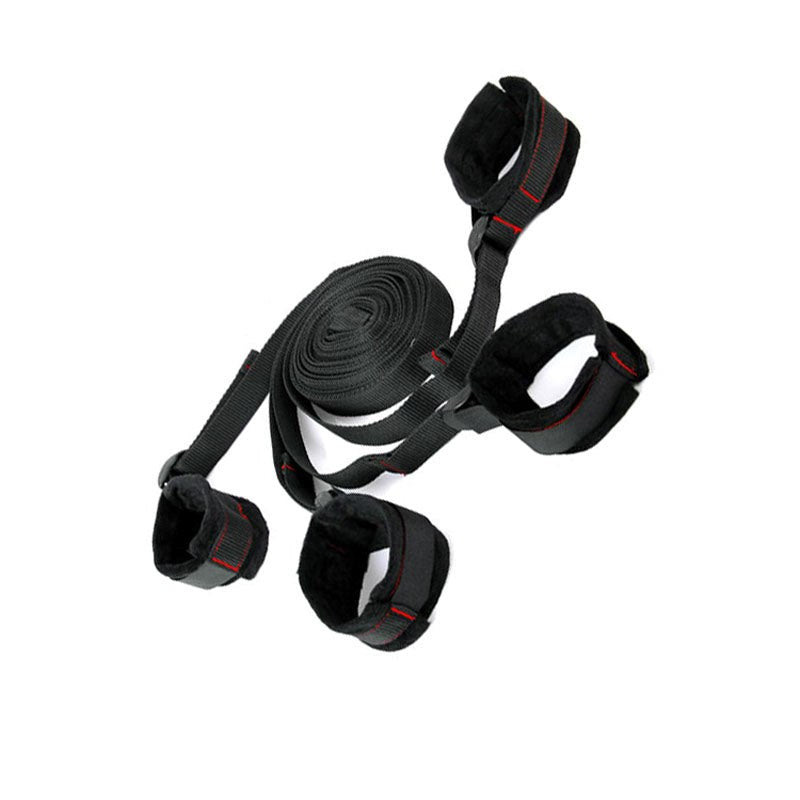 Elevate Your Bedroom Escapades - Scarlet Couture Bed Bondage Kit Cuffs and Restraints