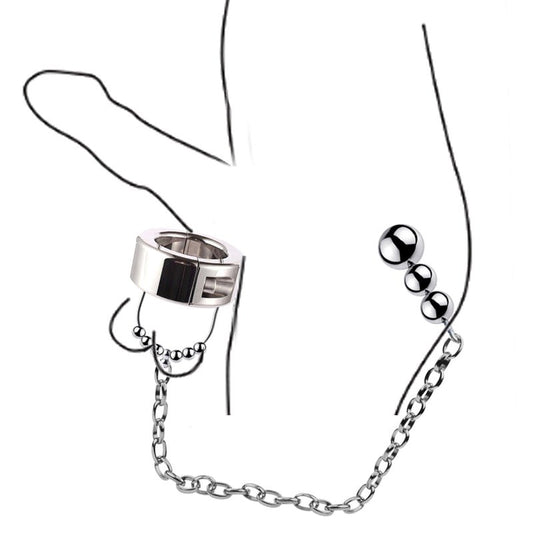 Scrotum Testicle Restraint Chain - Ball and Cock Toys