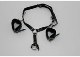 Self Bondage Lower Body Harness with Cock Ring and Wrist Cuffs Cuffs and Restraints