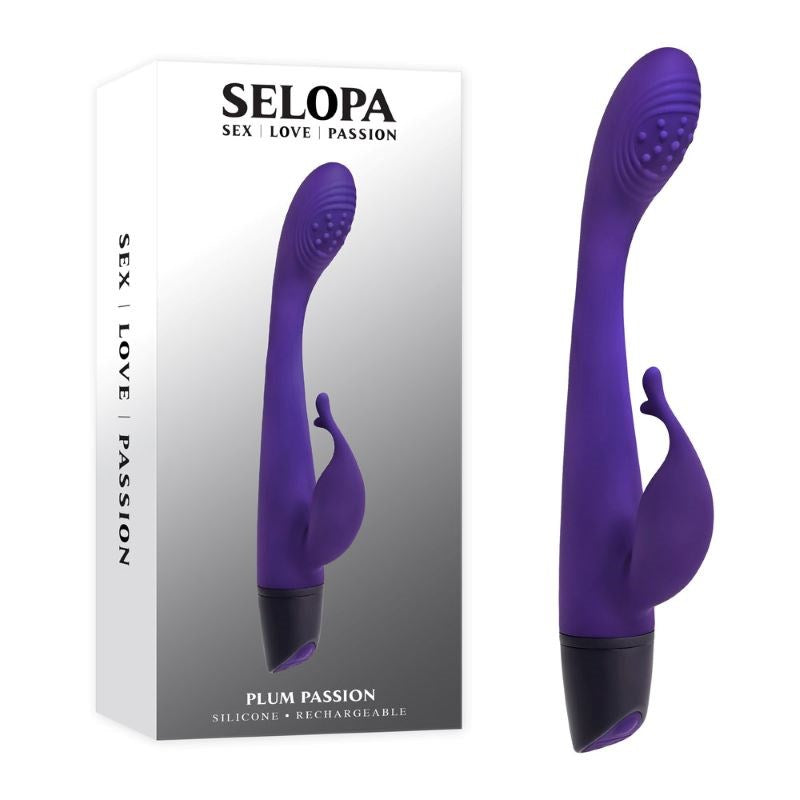 Selopa PLUM PASSION - Waterproof, Rechargeable Delight Rabbit Vibrators