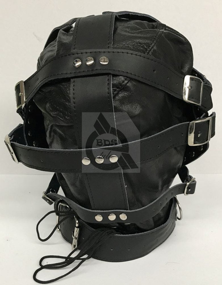 Sensory Deprivation Hood Studded Leather Bondage Hoods