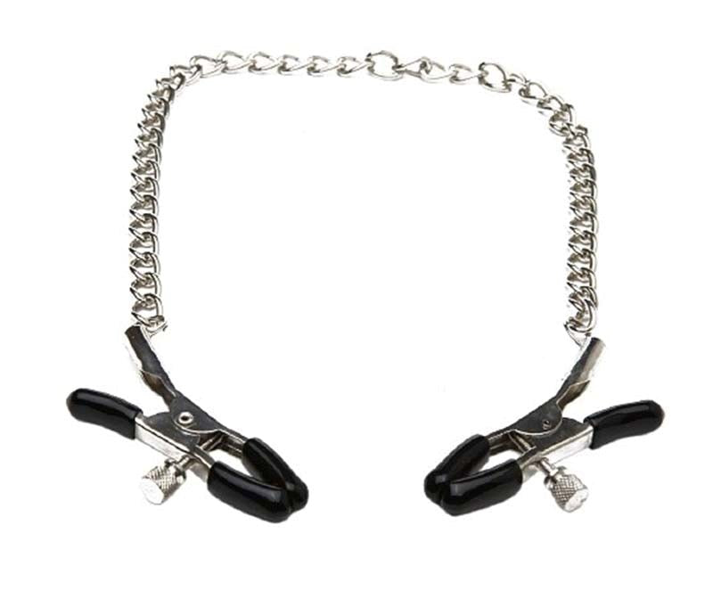 Indulge in Kinky Bliss with Sex & Mischief's Chained Nipple Clamps Nipple and Clit Clamps