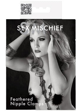 Sensual Feather-Kissed Nipple Clamps - Indulge in Erotic Ecstasy Nipple and Clit Clamps