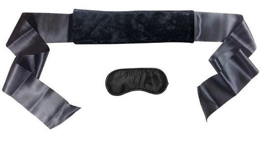 Sex and Mischief Satin and Fur Sex Strap - Cuffs and Restraints