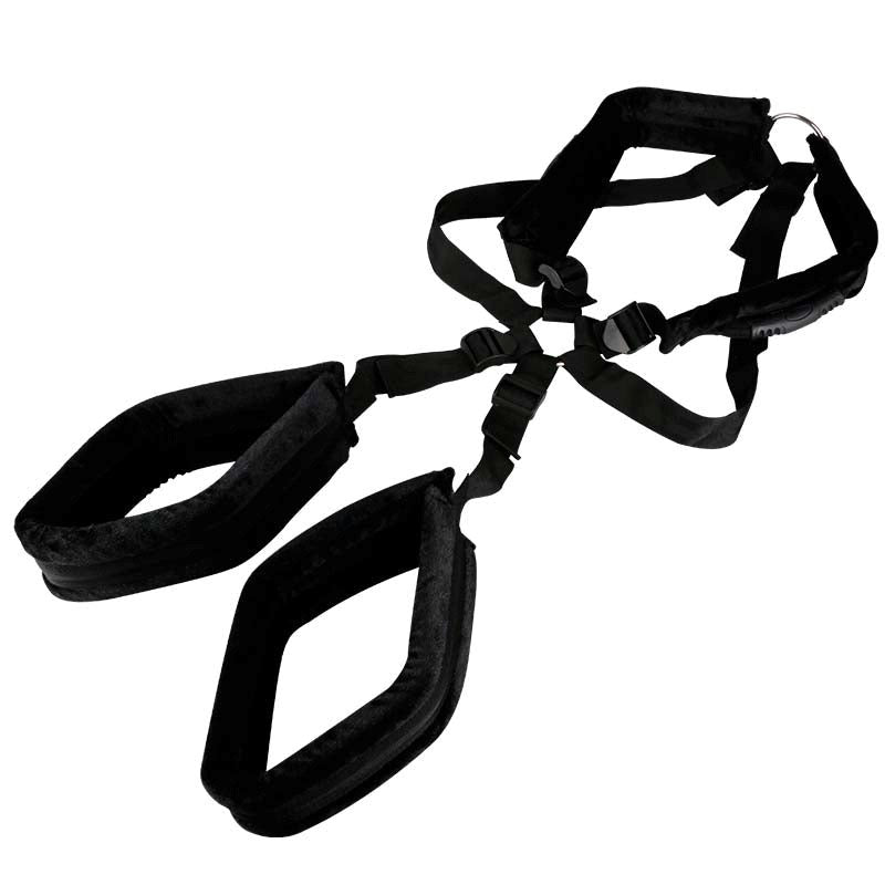 Sex Harness with Over the Shoulder Straps Cuffs and Restraints