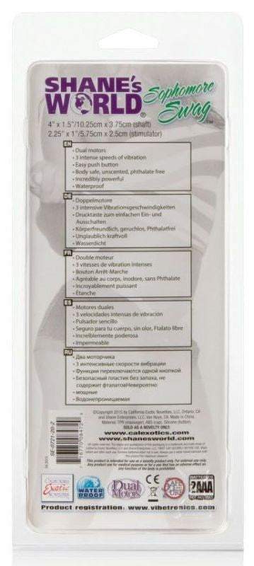 Shane's World Sophomore Swag In Purple Rabbit Vibrators