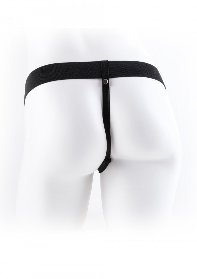 Fetish Fantasy Series 7 Inch Hollow Strap-On Dong with Balls Rabbit Vibrators