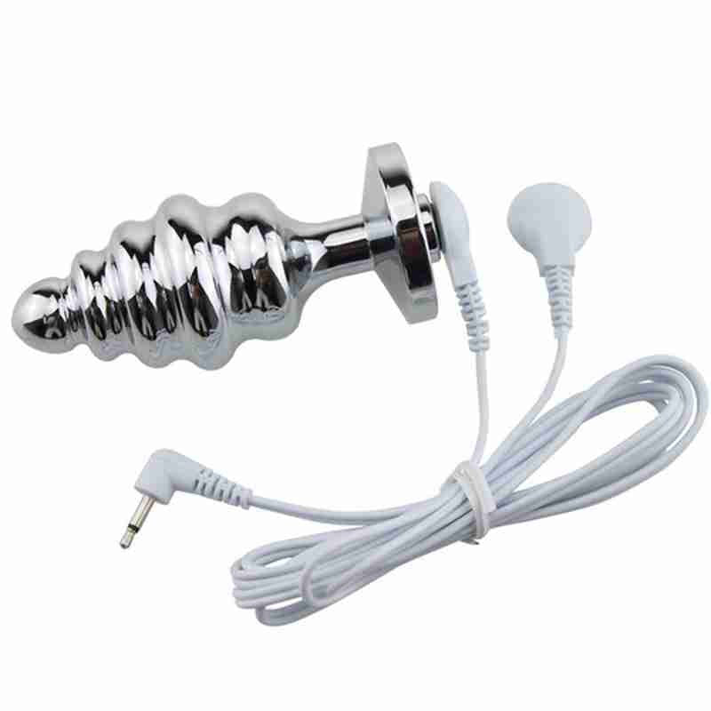 Shock Therapy Screw Thread Butt Plug Electro Sex