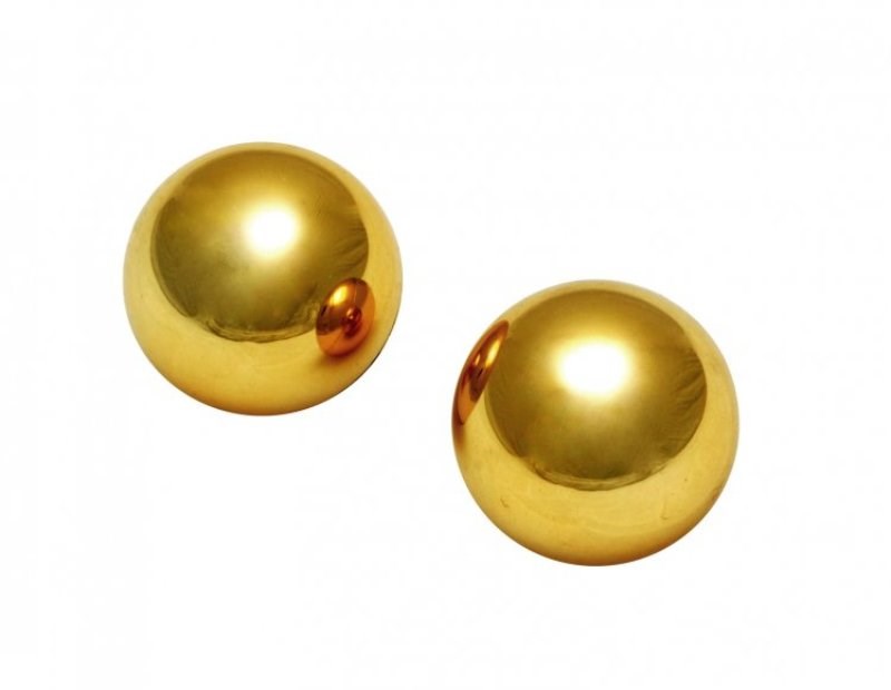 Sir's Gold Plated 1 inch Kegel Balls Love Eggs and Kegel Exercisers