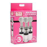 Size Matters Max Twist Clit and Nipple Tripple Sucker Set Nipple and Clit Clamps