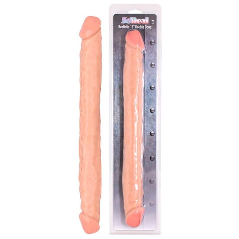 So Real 18 Inch Double Dong Realistic Dildos