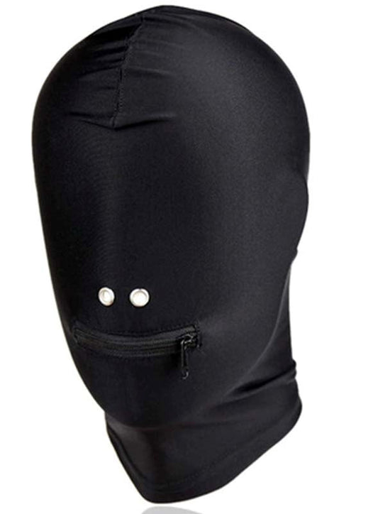 Spandex Zipper Mouth Hood - Bondage Hoods