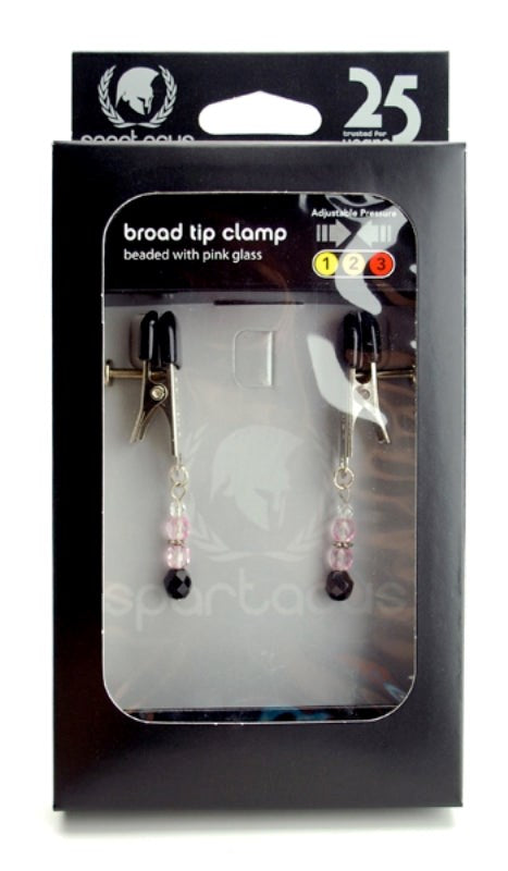 Spartacus Luxurious Glass Bead Nipple Clamps - Adjustable Sensual Delight Nipple and Clit Clamps