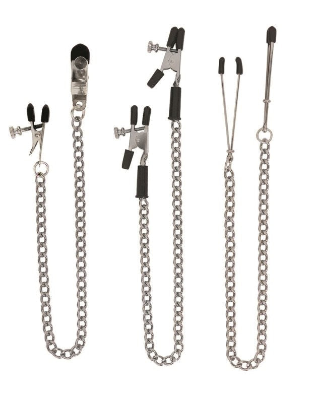Spartacus Adjustable Clamp Set Nipple and Clit Clamps