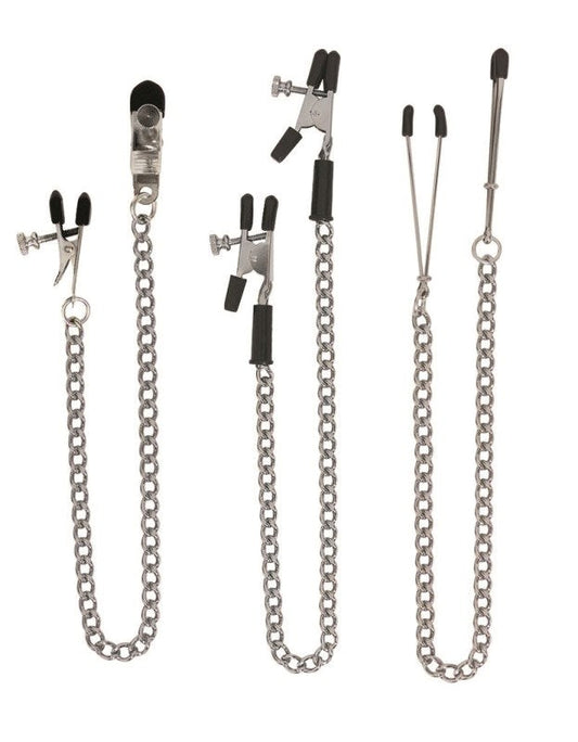 Spartacus Adjustable Clamp Set - Nipple and Clit Clamps