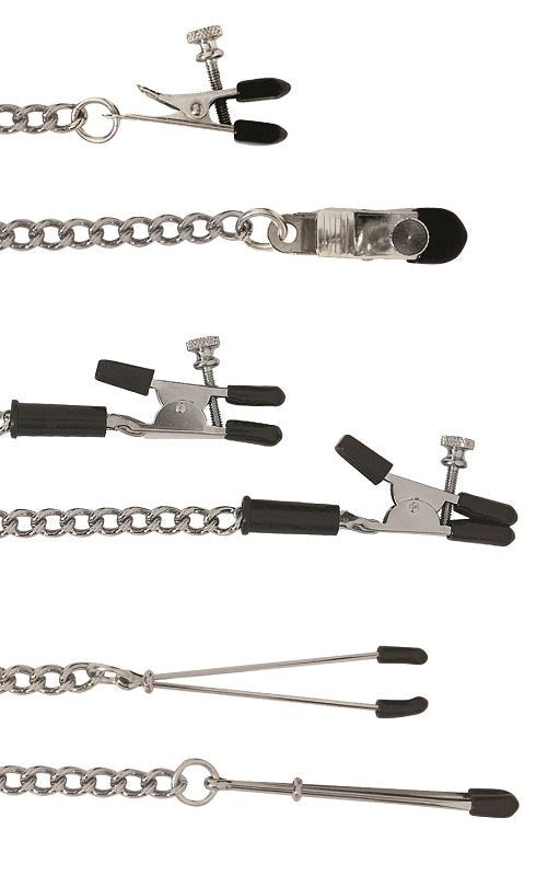 Spartacus Adjustable Clamp Set Nipple and Clit Clamps