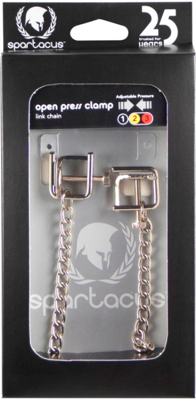 Spartacus Adjustable Press Clamps with Link Chain Nipple and Clit Clamps