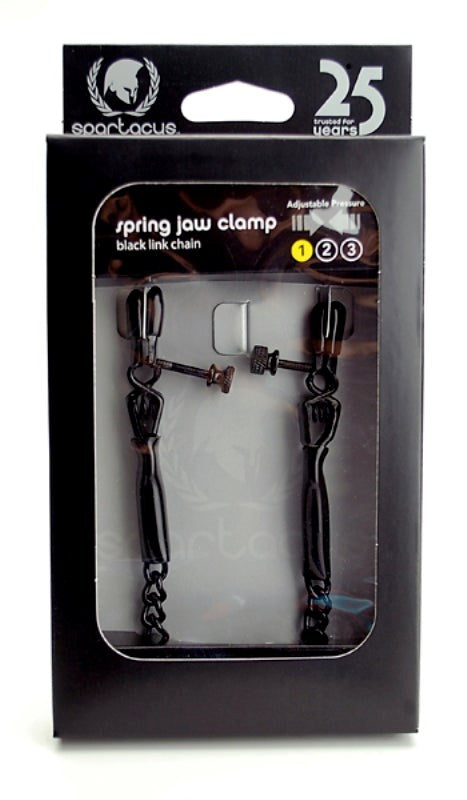 Spartacus Adjustable Spring Jaw Clamps with Link Chain Nipple and Clit Clamps