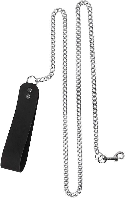 Spartacus Chain Leash with Plain Handle Collars and Leads