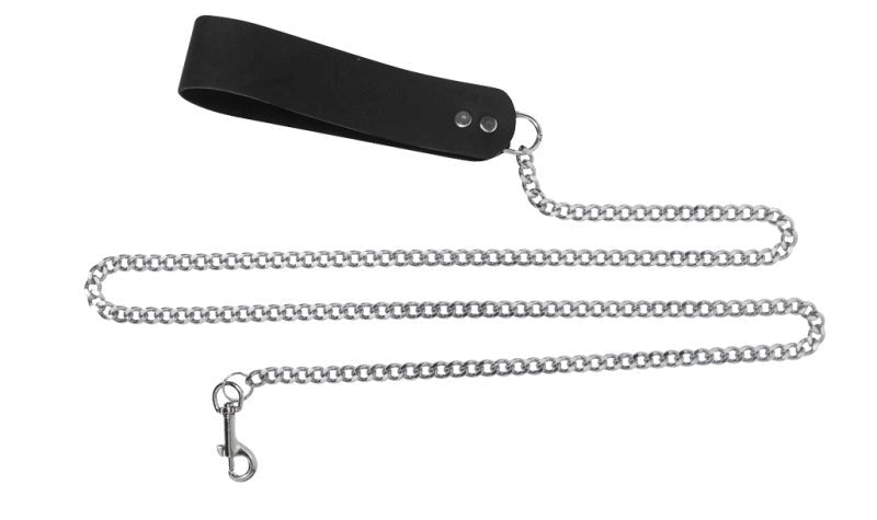 Spartacus Chain Leash with Plain Handle Collars and Leads
