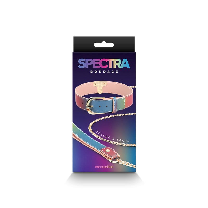 Spectra Bondage Collar & Leash - Stylish Restraint for Sensual Play Collars and Leads