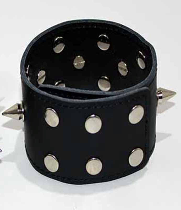 Spiked Leather Ankle Cuffs With Studs Collars and Leads