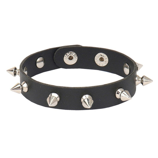 Spiked Leather Cock Ring - Cock Rings