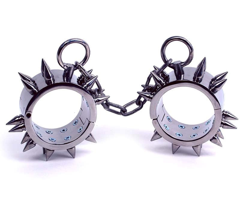Elevate BDSM Pleasure - Hell's Couture Spiked Metal Restraints Collars and Leads