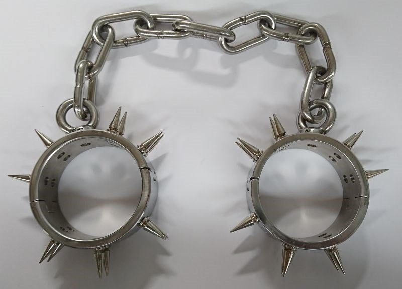Spiked Steel Ankle Cuffs Cuffs and Restraints