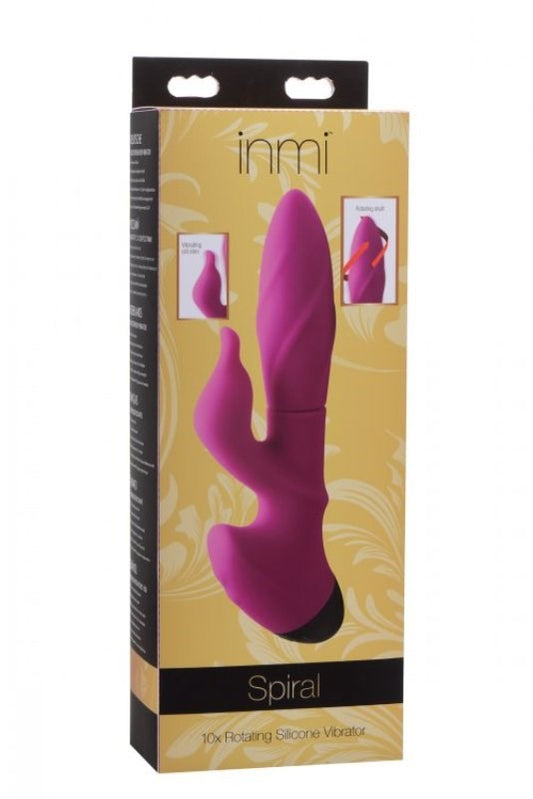 Spiral 10x Rotating Silicone Vibe - Rabbit Vibrators
