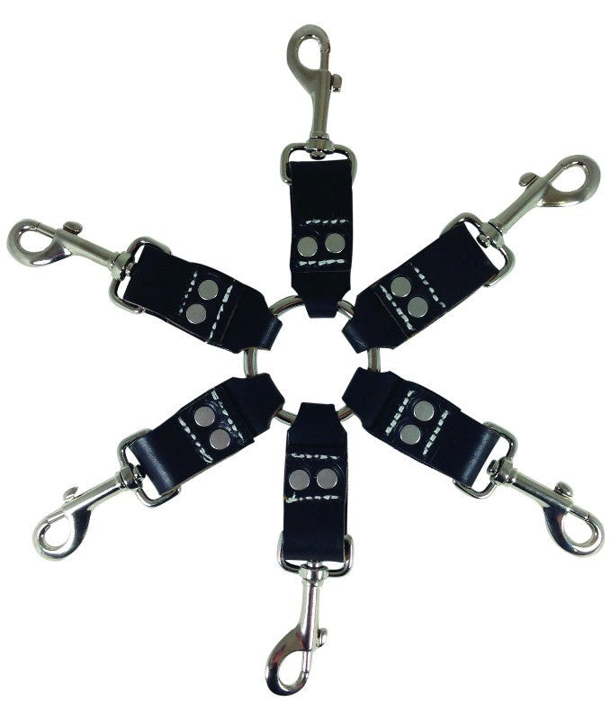 Sportsheets Edge Leather 6 Point Hog Tie Spreaders and Hangers