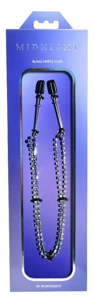 Sportsheets Midnight Bling Nipple Clips Nipple and Clit Clamps